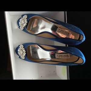 Royal Blue Rhinestone Dress Shoes
